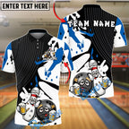 BlueJose Bowling And Pins Funny Bowling Pin Drinking Buddies Customized Name, Team Name 3D Shirt (4 Colors)
