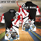 BlueJose Bowling And Pins Funny Bowling Pin Drinking Buddies Customized Name, Team Name 3D Shirt (4 Colors)
