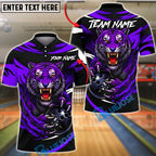 BlueJose Bowling And Pins Fierce Tiger Strike Ball Power Claw Graphic Customized Name, Team Name 3D Shirt (6 Colors)