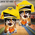 BlueJose Bowling Beer Splash Strike Impact Graphic Personalized Name, Team Name 3D Shirt