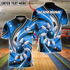 BlueJose Bowling And Pins Industrial Strike Explosion 3D Design Customized Name, Team Name 3D Shirt (4 Colors)