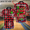 BlueJose Bowling Christmas Santa Naughty List Personalized Name, Team Name 3D Shirt