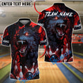 BlueJose Bowling And Pins Werewolf Rage Customized Name, Team Name 3D Shirt (4 Colors)