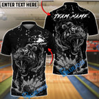BlueJose Bowling And Pins Tiger Explosion Pins Design Customized Name, Team Name 3D Shirt (6 Colors)