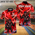 BlueJose Bowling Gorilla Lightning Strike Customized Name, Team Name 3D Shirt (4 Colors)