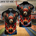 BlueJose Bowling And Pins American Eagle Fire Ball Personalized Shirt