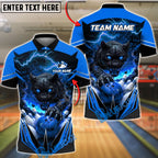 BlueJose Bowling & Pins Black Panther Power Smash Customized Name, Team Name 3D Shirt (4 Colors)