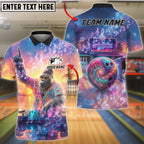 BlueJose Bowling And Pins DJ Gorilla Music Sunset Customized Name, Team Name 3D Shirt