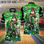 BlueJose Bowling And Pins Diamond Black Girl Pitbull Pink Galaxy Customized Name, Team Name 3D Shirt (6 Colors)