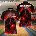BlueJose Bowling And Pins Dark Reaper Customized Name, Team Name 3D Shirt (4 Colors)