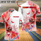 BlueJose Bowling Magic Butterflies Cosmic Galaxy Pastel Customized Name, Team Name 3D Shirt (4 Colors)