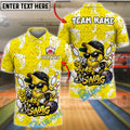 BlueJose Bowling Swag Banana Gold Chain Dollar Sign Customized Name, Team Name 3D Shirt