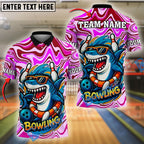 BlueJose Bowling And Pins Shark Happy Summer Customized Name, Team Name 3D Shirt (4 Colors)