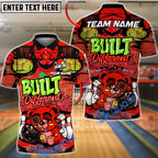 BlueJose Bowling & Pins Built Different Graffiti Teddy Bear Customized Name, Team Name 3D Shirt (4 Colors)
