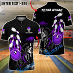 BlueJose Bowling & Pins Spartan Warrior Fire Strike Customized Name, Team Name 3D Shirt (4 Colors)