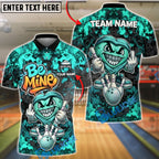 BlueJose Bowling & Pins Be Mine Love Graffiti Heart Character Customized Name, Team Name 3D Shirt (4 Colors)