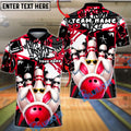 BlueJose Bowling & Pins Graffiti Bunny Pins Street Style Customized Name, Team Name 3D Shirt (4 Colors)