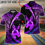 BlueJose Bowling & Pins Royal Crown Luxury Black Gold Customized Name, Team Name 3D Shirt (6 Colors)
