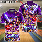 BlueJose Bowling And Pins Funny Graphic Space Monkey Lightning Explosion Customized Name, Team Name 3D Shirt (6 Colors)