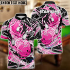 BlueJose Bowling And Pins Flame Thunder Wind AuraCustomized Name 3D Shirt (4 Colors)