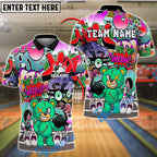 BlueJose Bowling Teddy Attack Customized Name, Team Name 3D Shirt (4 Colors)