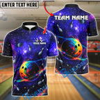BlueJose Bowling And Pins Galactic Universe Personalized Shirt