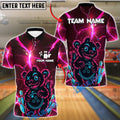 BlueJose Bowling And Pins Thunder Wild Bear Customized Name, Team Name 3D Shirt (4 Colors)