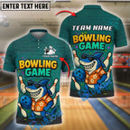 BlueJose Shark Bowling Chill Customized Name, Team Name 3D Shirt (4 Colors)
