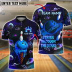 BlueJose Bowling Galactic Ice Cream Strike Customized Name, Team Name 3D Shirt (4 Colors)