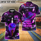 BlueJose Bowling Galactic Ice Cream Strike Customized Name, Team Name 3D Shirt (4 Colors)
