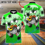 BlueJose Bowling And Pins Cowboy With Bullet Holes Design Customized Name, Team Name 3D Shirt (4 Colors)