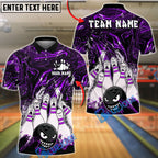 BlueJose Bowling And Pins Angry Ball vs Screaming Pins 2 Customized Name 3D Shirt (4 Colors)