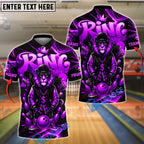 BlueJose Bowling And Pins HipHop King Lion Customized Name, Team Name 3D Shirt (4 Colors)