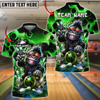 BlueJose Bowling Hiphop Gorilla Design Customized Name, Team Name 3D Shirt (4 Colors)