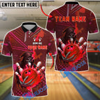 BlueJose Bowling And Pins Grim Reaper Skull Customized Name, Team Name 3D Shirt (4 Colors)