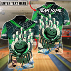 BlueJose Bowling & Pins Spider Strike Customized Name, Team Name 3D Shirt (4 Colors)