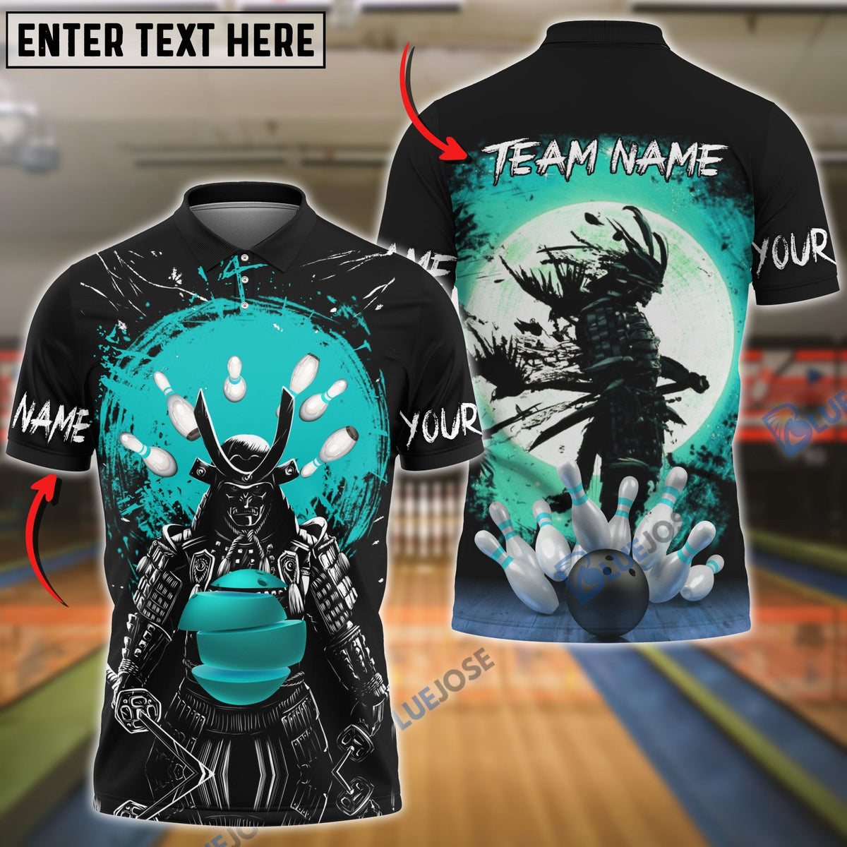 BlueJose Bowling And Pins Samurai Showdown Customized Name 3D Shirt (4 Colors)