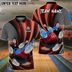 BlueJose Bowling And Pins Glass Way Multicolor Customized Name 3D Shirt (4 Colors)