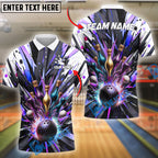 BlueJose Bowling And Pins Magic Bottle Customized Name 3D Shirt (4 Colors)