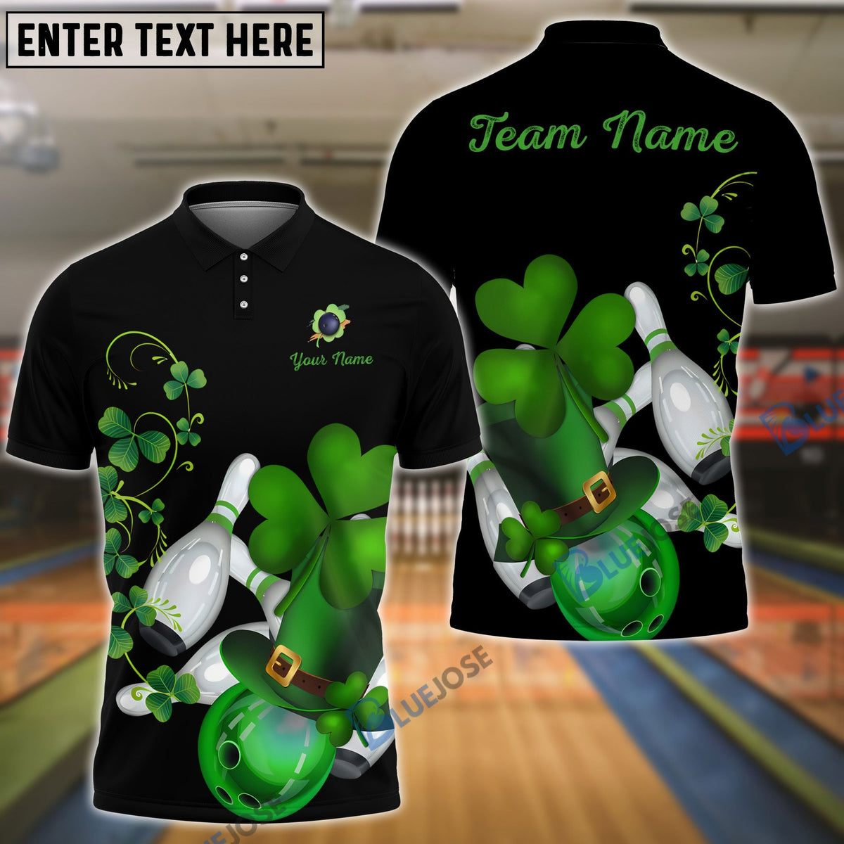 BlueJose Personalized Name Bowling And Pins Patrick 3D Shirt
