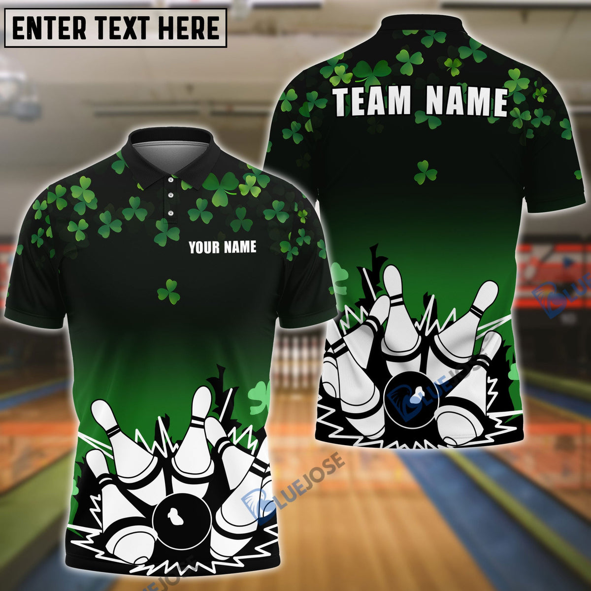 BlueJose Personalized Name Bowling And Pins Patrick 3D Shirt