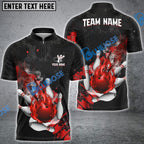 BlueJose Bowling And Pins Fire And Blood Customized Name 3D Shirt (4 Colors)
