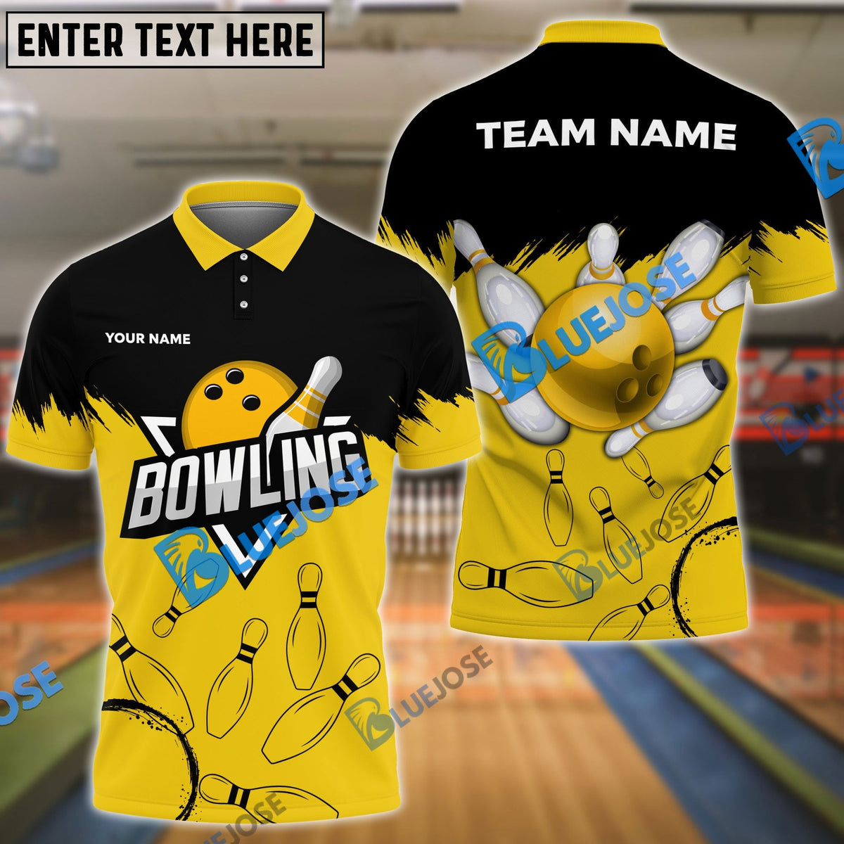 BlueJose Bowling And Pins Sport Customized Name 3D Shirt ( 6 Colors)