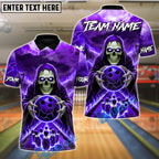 BlueJose Bowling And Pins Hellfire Strike Customized Name, Team Name 3D Shirt (4 Colors)