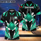BlueJose Bowling And Pins Thunder Pattern Multicolor Personalized Name 3D Shirt
