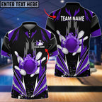 BlueJose Bowling And Pins Thunder Pattern Multicolor Personalized Name 3D Shirt, Personalized Shirts For Bowling Players