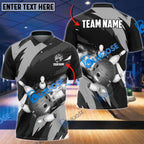 BlueJose Bowling And Pins Flaming Throw Customized Name 3D Shirt ( 6 Colors)