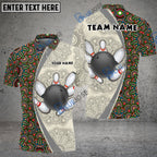 BlueJose Bowling And Pins Mandala Customized Name 3D Shirt (4 Colors)