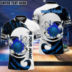 BlueJose Bowling And Pins Water Paint Color Customized Name 3D Shirt (4 Colors)